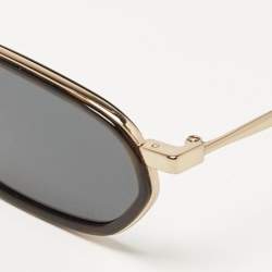 Dior Black/Gold Diorshock Oval Sunglasses