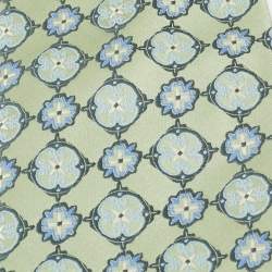 Dior Green Vintage Floral Jacquard Silk Traditional Tie
