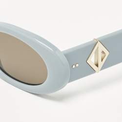 Dior Light Blue/Black CD Diamond R11 Oval Sunglasses