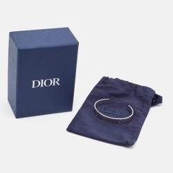 Dior Couture Logo Enamel Sterling SIlver Bracelet M
