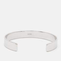 Dior Couture Logo Enamel Sterling SIlver Bracelet M