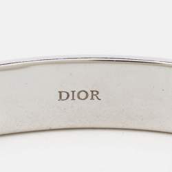 Dior Couture Logo Enamel Sterling SIlver Bracelet M