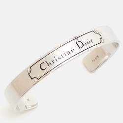 Dior Couture Logo Enamel Sterling SIlver Bracelet M