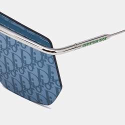 Dior Navy Blue Oblique DiorMotion M1I Shield Sunglasses 