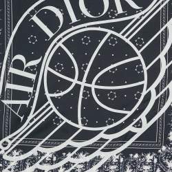 Dior X Jordan Navy Blue AirDior Print Silk Bandana Scarf 
