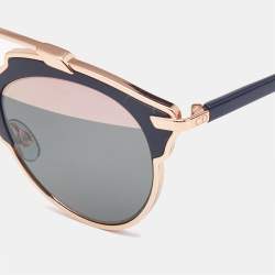 Dior Navy Blue/Black So Real Aviator Sunglasses