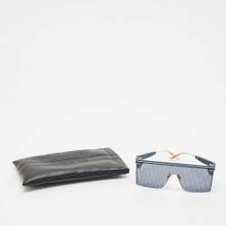 Dior Navy Blue Oblique DiorClub M1U Shield Sunglasses