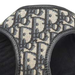 Pre Owned Dior Navy Blue Oblique Canvas and Leather Pet Harness S
