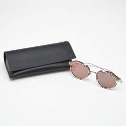 Pre Owned Dior Homme Grey/Silver Tone Mirrored Breaker Aviator Sunglasses