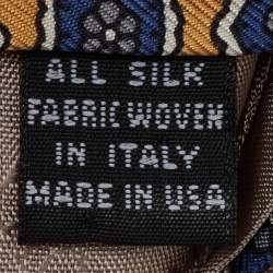 Pre Owned Dior Multicolor Vintage Printed Silk Traditional Tie