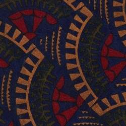 Pre Owned Dior Monsieur Vintage Navy Blue Printed Silk Traditional Tie