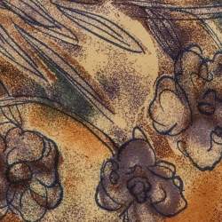 Pre Owned Christian Dior Monsieur Beige Floral Print Silk Traditional Tie