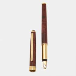 Pre Owned Dior Resin Gold Tone Fountain Pen
