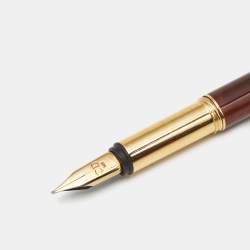 Pre Owned Dior Resin Gold Tone Fountain Pen