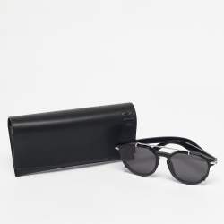 Pre Owned Dior Black/Silver Tone 10A0 BlackSuit RI Aviator Sunglasses