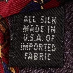 مملوكة مسبقًا ربطة عنق حرير تقليدية نقش عيد الميلاد ديور فينتاج