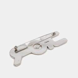 Pre Owned بروش ديور مطلي بالذهب والفضة