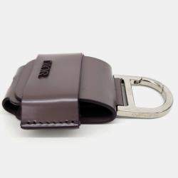 Pre Owned غلاف إيربودز ديور جلد أرجواني