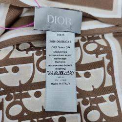 Pre Owned Dior silk scarf + scarf ring