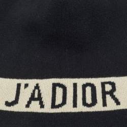 Pre Owned قبع ة J'adior من كريستيان ديور باللون الأسود الكشمير مقاس واحد