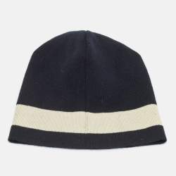 Pre Owned قبعة J'adior من كريستيان ديور باللون الأسود الكشمير مقاس واحد