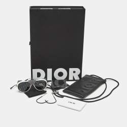 Pre Owned نظارة شمسية ديور أفياتور ديور سنو A1I بيضاء/ سوداء