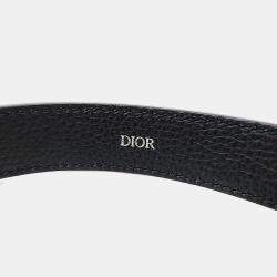 Pre Owned Dior Homme Black Leather Belt