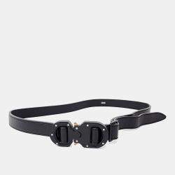 Pre Owned Dior Homme Black Leather Belt