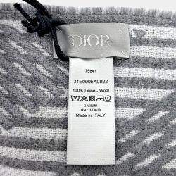Pre Owned Dior Grey Wool Homme muffler