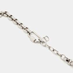 Pre Owned Dior Enamel Silver Tone Multi Charm Necklace