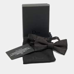 مملوكة مسبقًا Christian Dior Homme Black Silk Bow Tie 