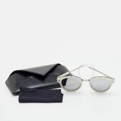 Pre Owned Dior Homme White/Grey DiorMagnitude01 Round Sunglasses