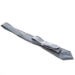 Dior Grey Self Striped Silk Jacquard Tie