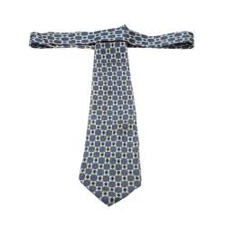 Dior Vintage Multicolor Monogram Printed Silk Traditional Tie 