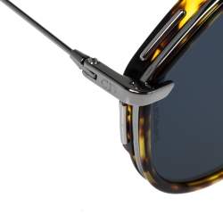 Pre Owned Dior Homme Tortoiseshell-Effect /Blue Dior0219S Round Sunglasses