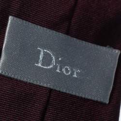 Pre Owned Dior Homme Bordeaux Silk Skinny Tie 