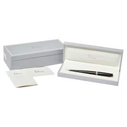 Dior Black Lacquer Silver Tone Ball Point Pen