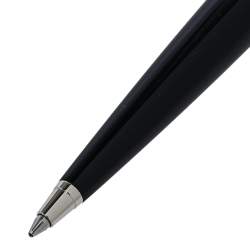 Dior Black Lacquer Silver Tone Ball Point Pen
