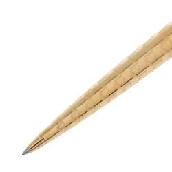 Pre Owned Dior Logo Etched Gold Tone Ballpoint Pen
