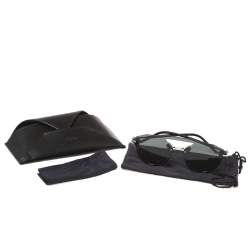 Pre Owned Dior Homme Black/ Dark Grey Diorfuturistic Aviator Sunglasses