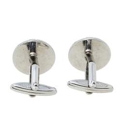 Dior Silver Tone Round Cufflinks