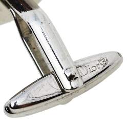 Dior Silver Tone Round Cufflinks
