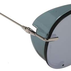Pre Owned Dior Silver Mirror 0100T Aviator Sunglasses