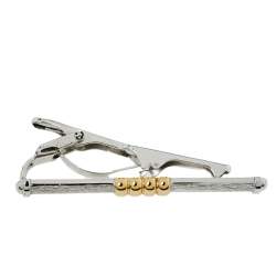 Dior Two Tone Metal Tie Pin & Cufflinks Set