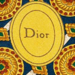 Pre Owned Dior Vintage Multicolor Printed Silk Traditional Tie
