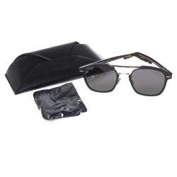 Pre Owned Dior Homme Brown Havana/Grey AL13.13 Aviator Sunglasses