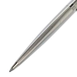 Pre Owned Christian Dior Stylos Silver Tone Guilloche Ballpoint Pen