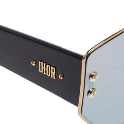 Pre Owned Dior Black Acetate DiorAddict1 Mirror Shield Sunglasses