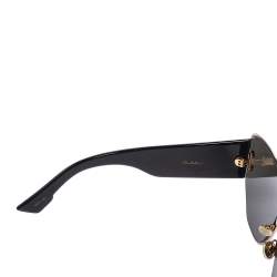 Pre Owned Dior Black Acetate DiorAddict1 Mirror Shield Sunglasses