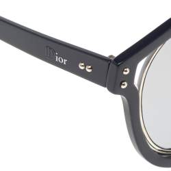 Pre Owned Dior Blue Acetate Dior Elliptic Mirror Sunglasses